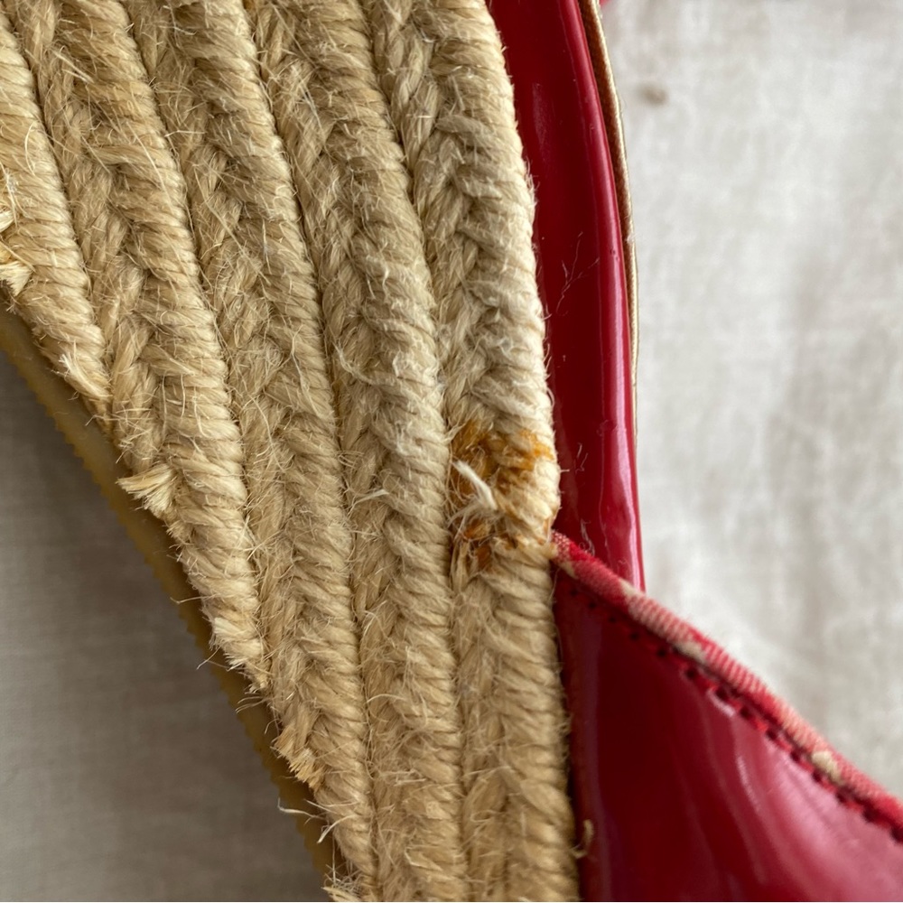 Anthropologie Pink Studio Patent Leather Wedges - Picture 6 of 9